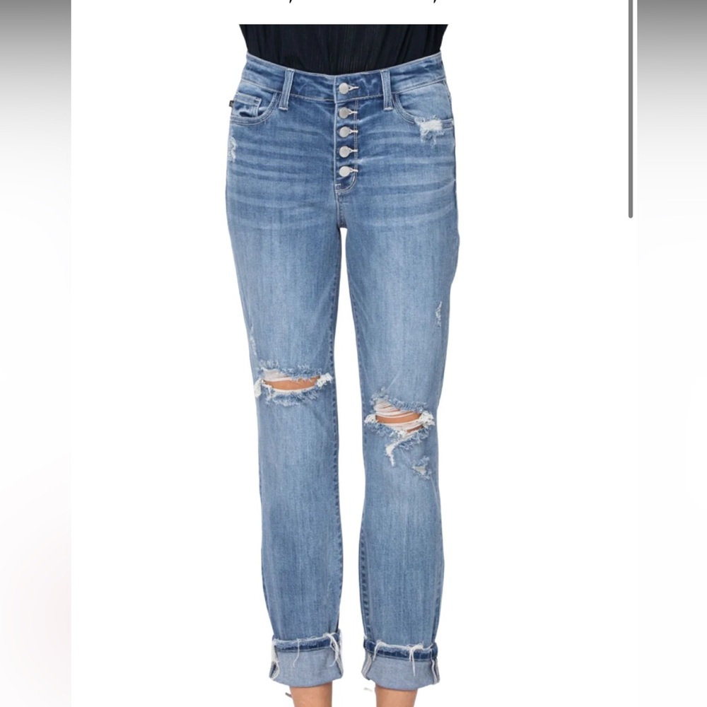 Judy Blue High Waist Boyfriend Fit Jeans